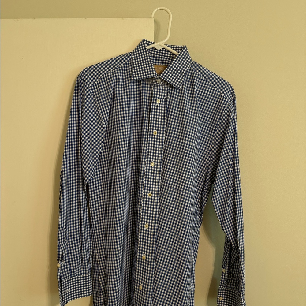 Gitman Brothers Blue Checkered Men's Shirt